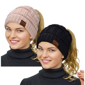 Ponytail Beenie (2 pack)